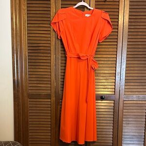 Calvin Klein Fit & Flare Dress | Belted Waist | Size 6